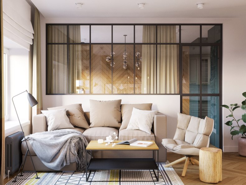 Дизайн 3-х комнатной квартиры: современные новинки планировки, зонирования и красивого декора трехкомнатной квартиры, 200 фото