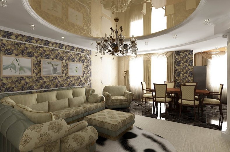 Дизайн зала в квартире: выбор планировки, материалов, обстановки, отделки стен, пола и потолка, текстиля (200 фото)
