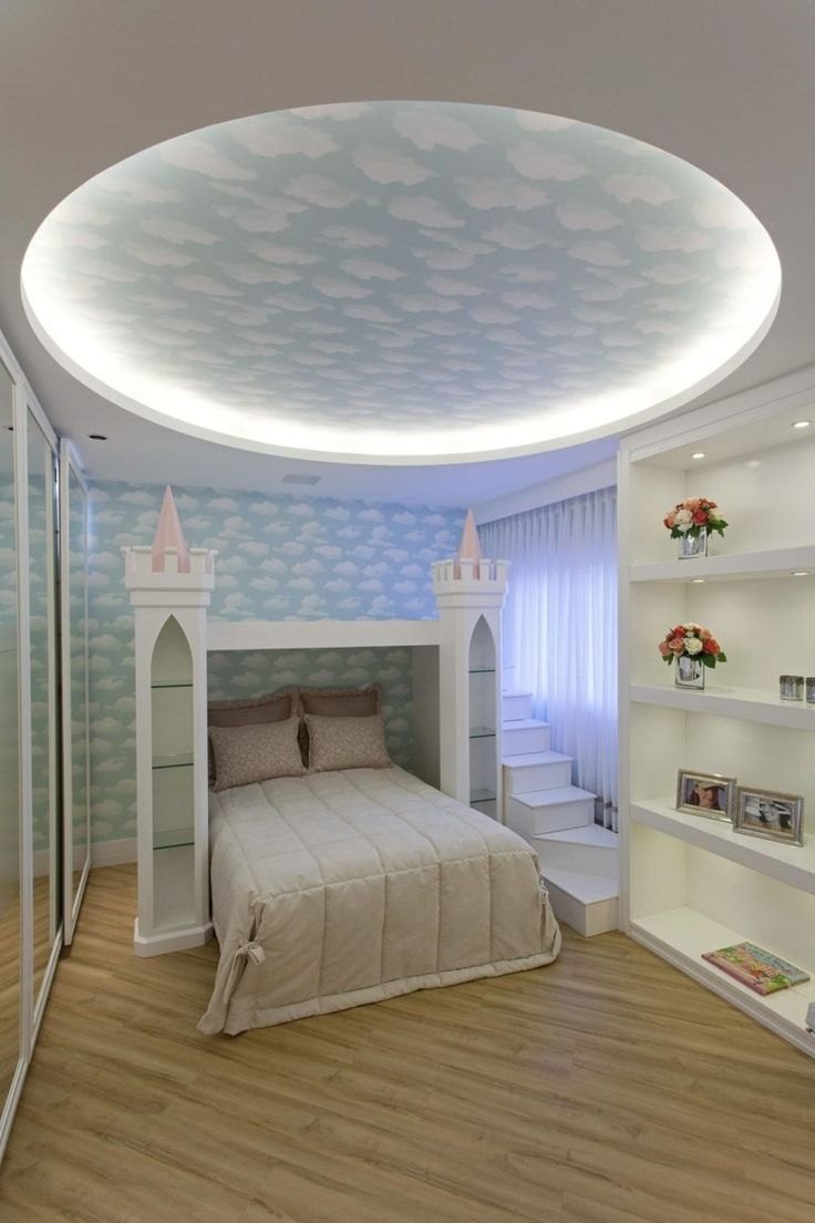 Потолки из гипсокартона для спальни: 160 фото-новинок и красивых идей .